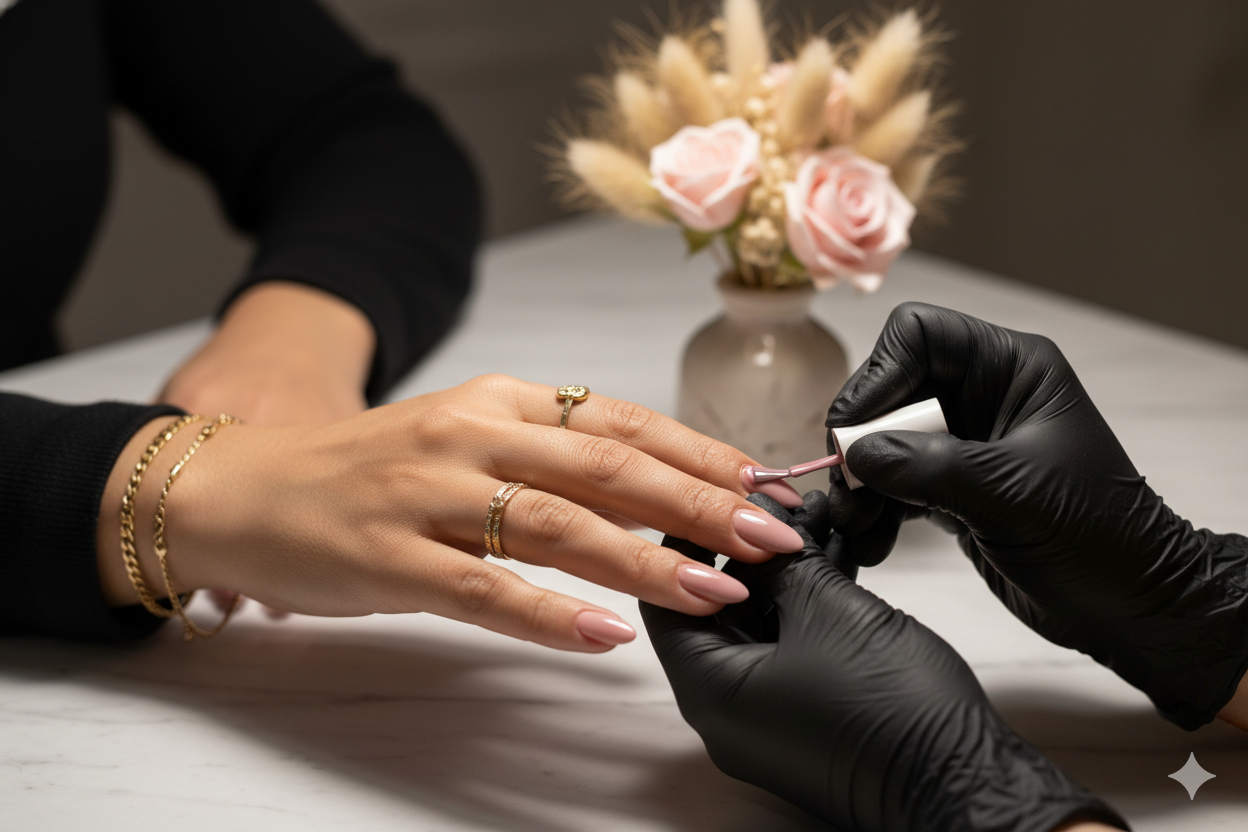 Ritual de spa de uñas premium con productos de lujo para manos y pies en Lumière Boutique Spa, Envigado